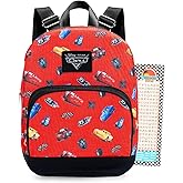 Disney Cars Mini Backpack - 10" Canvas Pixar Cars Backpack with Front Pocket and Bookmark | Lightning McQueen Backpack for Adults, Teens, Kids