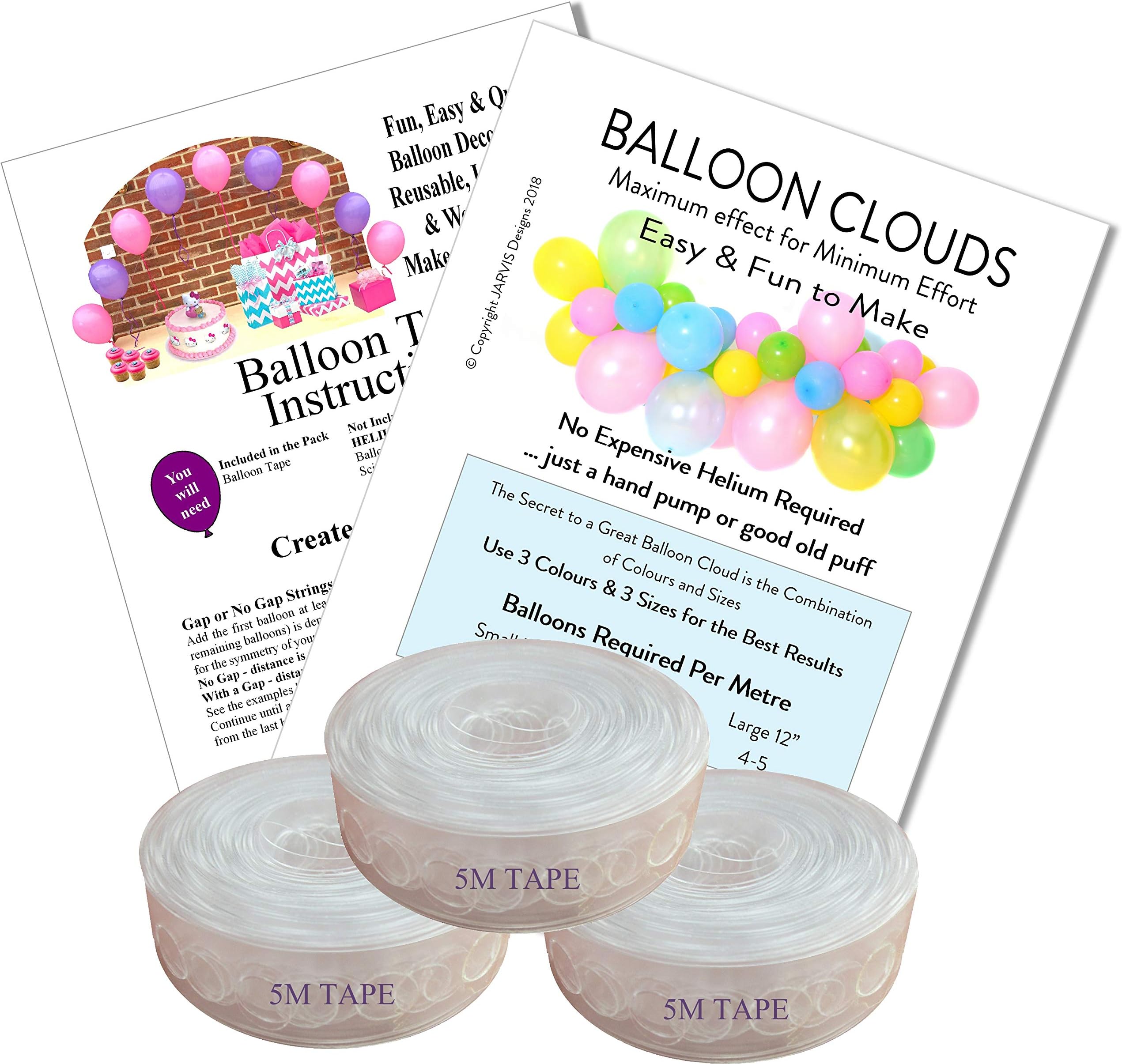 CUK Designs Balloon Floating Arch Garland Tape Cloud Strip -15 Metres/50ft