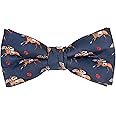 OCIA Men's Fun Pattern Pre-Tied Bow Tie Animal Music Plaid Floral Bowtie for Mens Boys