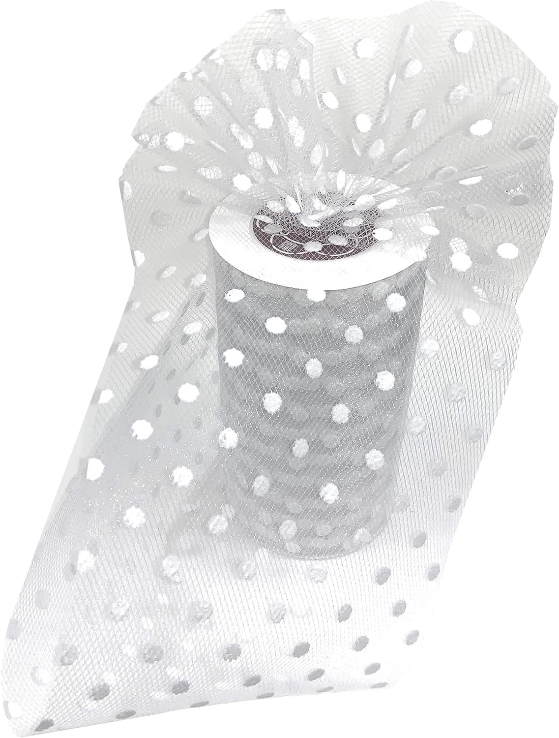 Bows & Ribbons - White Polka Dot Tulle Decor - 6