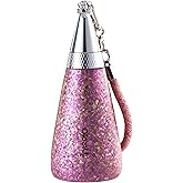 OBALL Titanium Small water bottle, No Flavor Trans Insulated Bottle with 2 Lid, Lightweight Water Bottle for Travel, Outdoor, Office,Gifts for Women Easy Carry (12 oz, Pink)