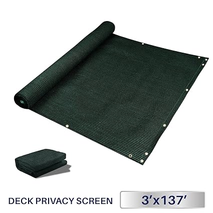 3 X 137, Green: Windscreen4Less Deck Privacy Screen for Backyard, Patio, Balcony, Pool, Porch, Railiing, Gardening, Fence Shield Rails Protection Green 3