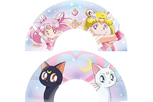 ABYstyle Sailor Moon Sailor Moon & Cats Folding Handheld Rave Fan 17.7" Across Anime Manga Accessories Merch Fans