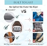 HAMO 4x Chair Seat Pads 38x38 cm Grey Tufted Anti Slip Cushions view 2