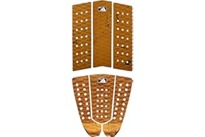 3 Piece Stomp Pad Surfboard EVA Traction Pad Adhesive Professional Tail Pad/Applies All Boards - Surfboards, Shortboards, Lon