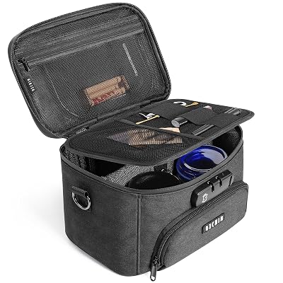 OZCHIN Smell Proof Bag with Combination Lock, Smell Proof Box Activated Carbon Fiber Smoking Accessories, Smell Proof Container, Great Gifts for Father’s Day, Premium Odor Proof Bag