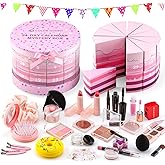Color Nymph Kids Makeup Kit for Girl - 24 Days Surprise Beauty Mystery Box | Make Up Birthday Gift Set for Girls Ages 6-12, Makeup Gift Sets for Bday Countdown, Cosmetics Kit for Kids Teens #Pink
