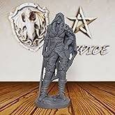 Pro-Painted Quality Unpainted TTRPG Figure - 32mm Scale Fantasy Role Playing Minis Figurine for Dungeon Masters, Human Miniatures Tabletop Gaming Miniatures RPG Accessory - Lycan Slayer (AS301)