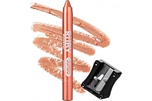 Ruby Kisses Jumbo Eye Pencil With Sharpener, Thick Eyeliner Pencil For Eye Shadow Primer & Highlighter on Waterline & Inner Corner, Eyeshadow Stick With Vitamin E & Candelilla Wax (Shimmer Bronze)