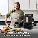 Ninja Double Stack XL Air Fryer 9.5L 4 Levels 6 Functions Black Copper view 4