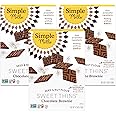 Simple Mills Sweet Thins Cookies, Seed and Nut Flour, Chocolate Brownie - Gluten Free, Paleo Friendly, Healthy Snacks, 4.25 Ounce (Pack of 3)