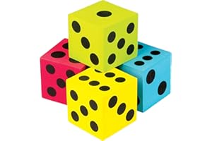 Teacher Created Resources (20810) Colorful Jumbo Dice 4-Pack