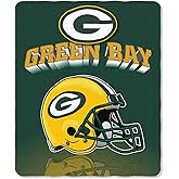 The Northwest Company NFL Green Bay Packers Gridiron Fleece Throw, 50-inches x 60-inches, Dark Green