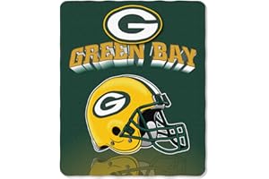 NORTHWEST NFL Green Bay Packers Gridiron Fleece Throw, 50-inches x 60-inches