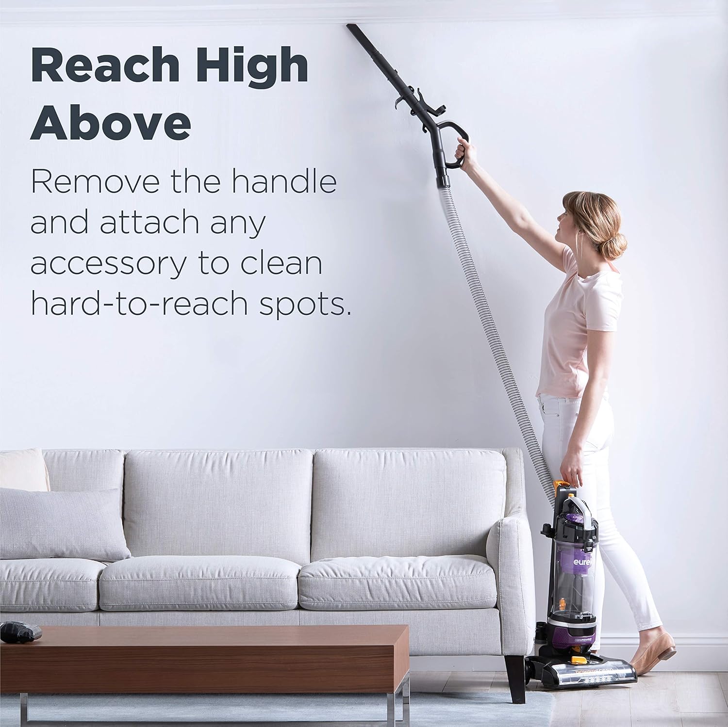 Eureka NEU202 PowerSpeed Lightweight Bagless Upright Vacuum Cleaner with Automatic Cord Rewind and 4 On-Board Tools, CordRewind+Pet, Purple -