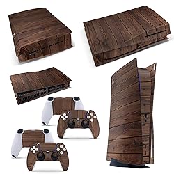 PS5 Disk Console Wood Skin Decal Mahogany Vinal