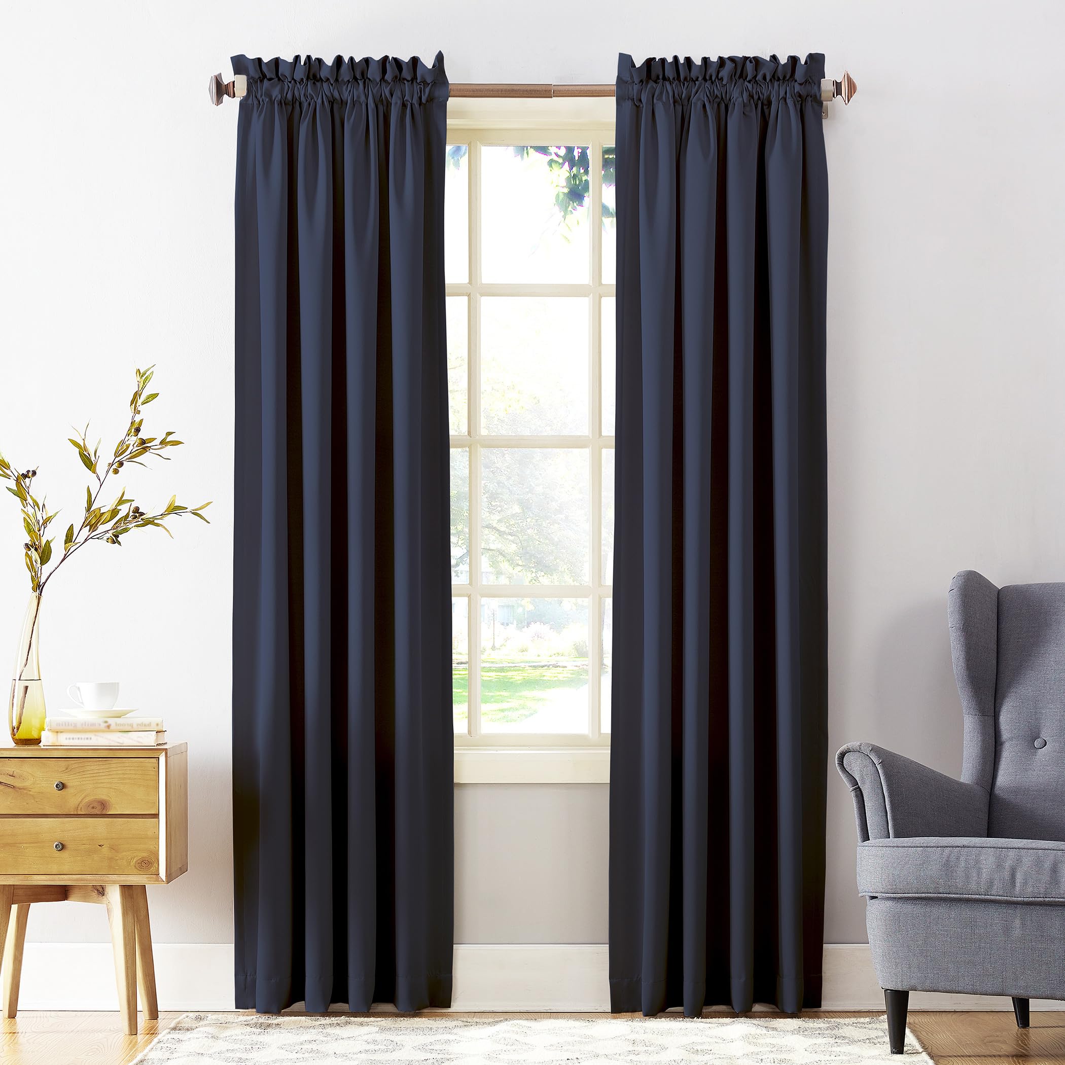 Sun Zero Barrow Energy Efficient Rod Pocket Curtain Single Panel — image 1
