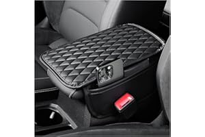 Arm Rest Cover for Car,Leather+Memory Foam Center Console Cover with Storage Bags,Universal Middle Console Cover Car Accessor