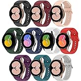 HSWAI 10 Pack No Gap Band Compatible with Samsung Galaxy Watch 7 6 5 4 FE Band 40mm 44mm/Galaxy Watch 5 Pro 45mm/Galaxy Watch 6 4 Classic 43mm 47mm 42mm 46mm for Women Men