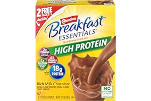 Carnation Breakfast Essentials High Protein Powder Drink Mix, Rich Milk Chocolate, 1.31 Ounce (Pack of 10) (Packaging May Vary)