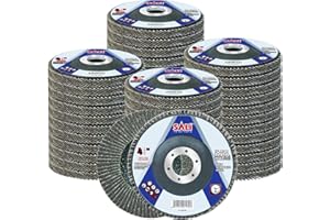 Sali 48 Pack Flap Disc 40 Grit 4.5" x 7/8-Inch Sanding Disc Bevel Type #29 Premium and Industrial Grade Angle Grinder Grinding Wheel High Performance Edge Grinding