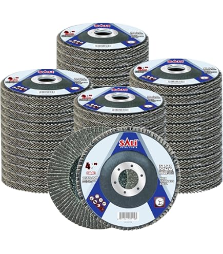 【6’4″ 】Round Nose Round DURA-FLEX5 Walter 06B456 4-1/2x5/8-11 Enduro-Flex Spin-On Flap Discs with Eco
