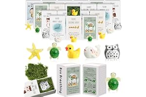 Cinnvoice 25 Set Christmas Small Gifts for Coworkers Employees Bulk Office Desk Pets Thank You Gifts Inspirational Card Box Cute Funny Positive Resin Ornaments Holiday Party (Duck)