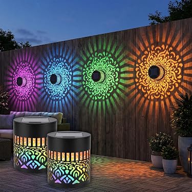 Solar Mandala Lights Outdoor, Waterproof Solar Wall Lights For Fence Deck Step Patio Yard Garden And Backyard Decoration Solar Mandala Lights Outdoor, Waterproof Solar Wall Lights For Fence Deck Step Patio Yard Garden And Backyard Decoration