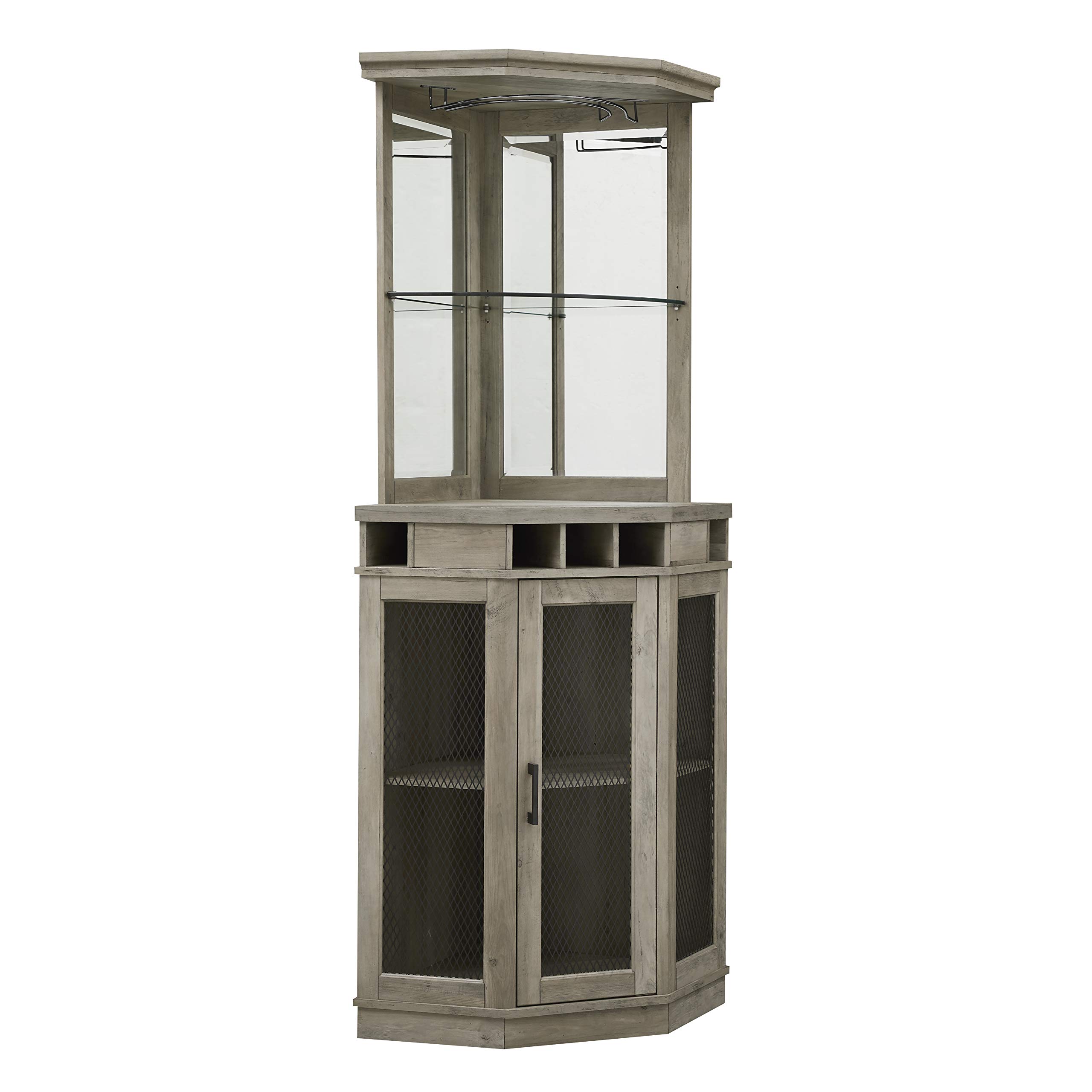 Home Source Corner Bar Unit (Stone Grey)