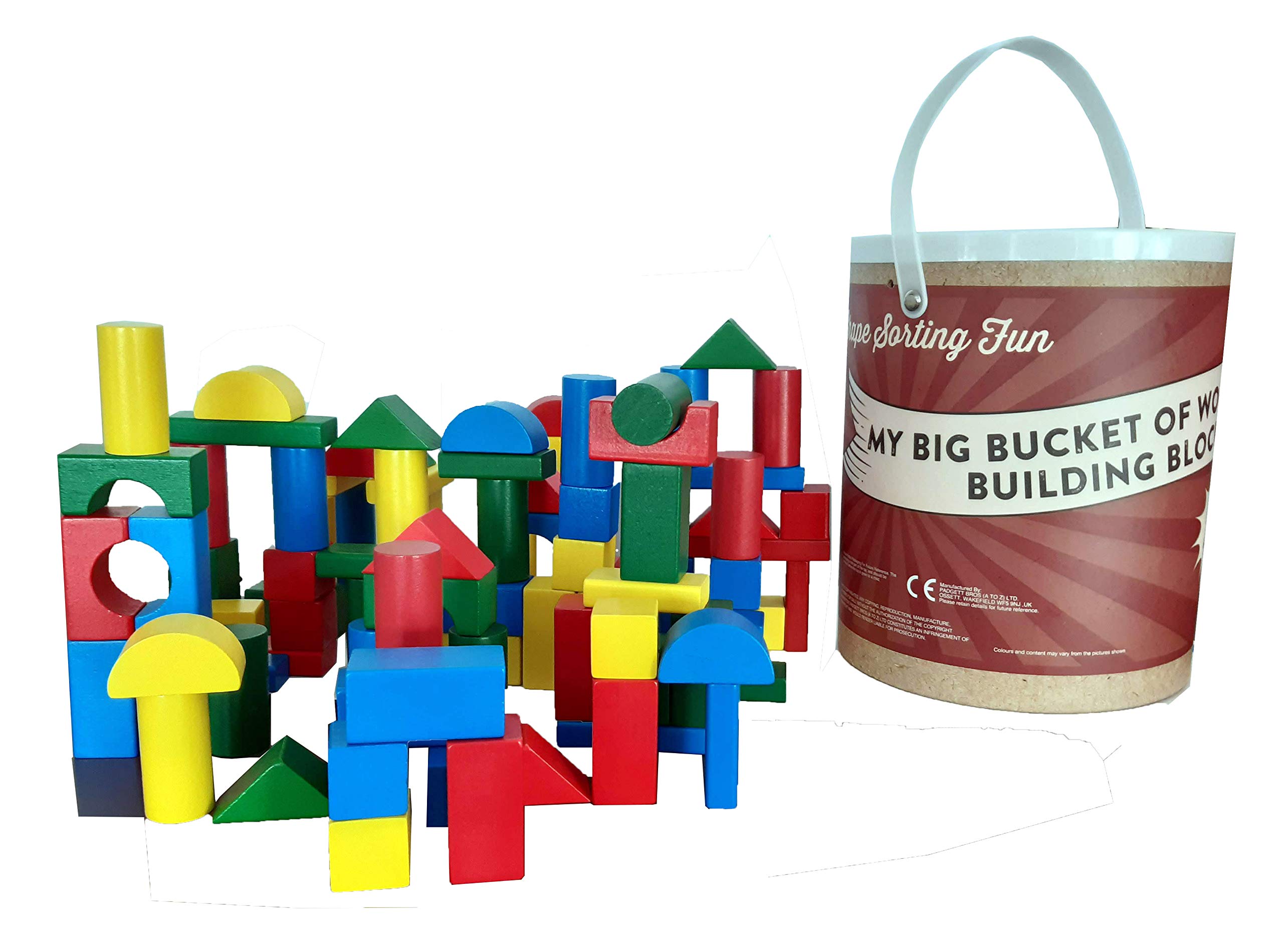 Padgett Bros 100PCS WOOD SHAPE SORTER BUCKET