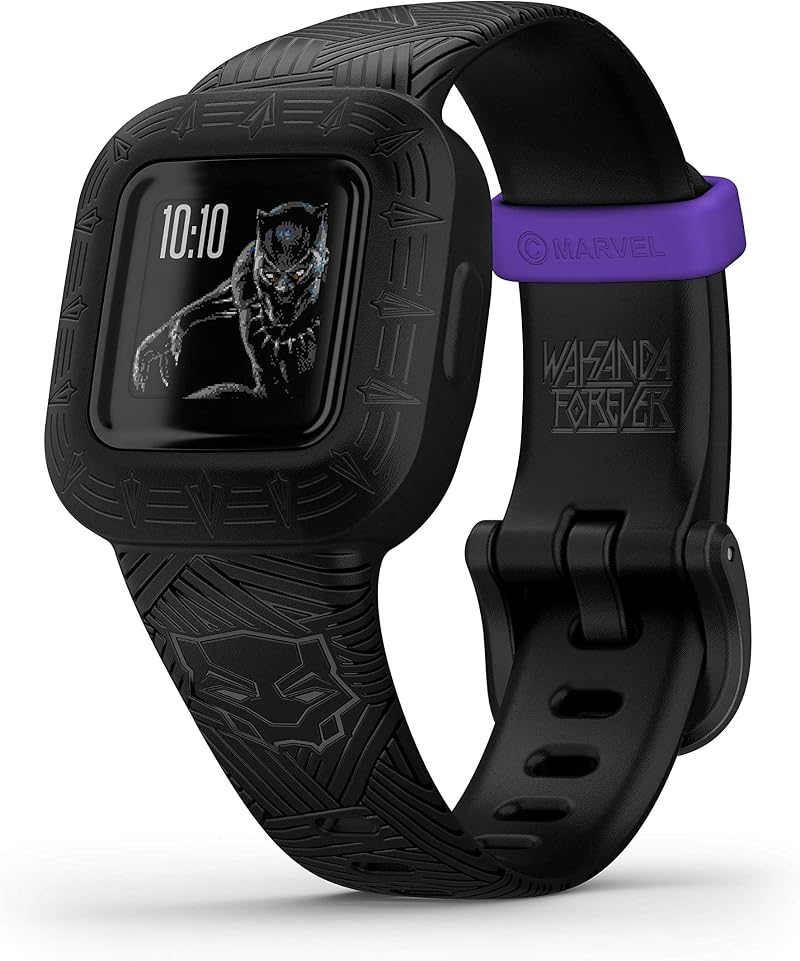 Garmin vivofit jr. 3 Black Panther Kids Fitness Tracker Swim Friendly 1-Year