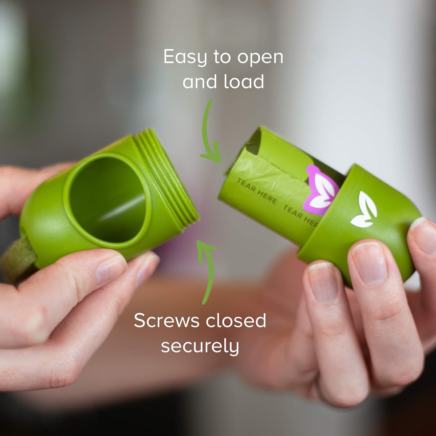 Earth Rated Dog Poop Bags Dispenser, Dog Poop Bag Holder Includes 1 Roll of 15 Lavender-scented Poop Bags : Pet Waste Bags : Pet Supplies