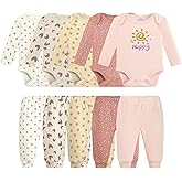 Baby Newborn Layette 10-Piece Clothing Sets Soft Cotton Bodysuits Pants Sets for Baby Boys Girls Toddler Unisex