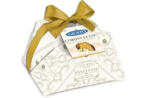 Giusto Sapore Authentic Italian Panettone Filled with Limoncello Cream - New and Imported from Italy, Family Owned - 28.21 oz