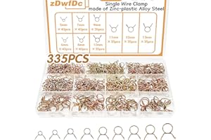 zDwfDc 335Pcs 5-13mm Spring Hose Clamps Silicone Vacuum Hose With 9 Sizes Spring Belt Action Water Pipe Clamp Low Pressure Air Clamp Sorting Kit DD007