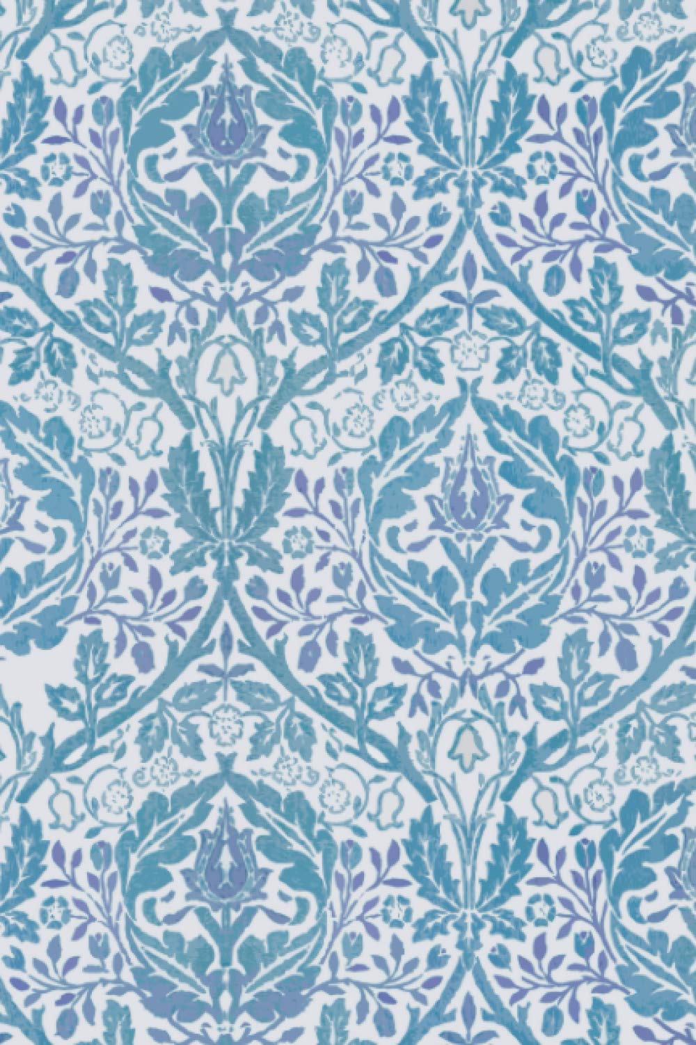 William Morris' Golden Bough Blue Remix: Modern Art Journal For Lovers of Antique Designs , 120 Pages 6 x 9 inches Book Classical Painting Lined Notebook