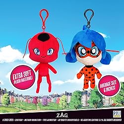 P.M.I. Miraculous Ladybug Plush Clip-on Toys | Two