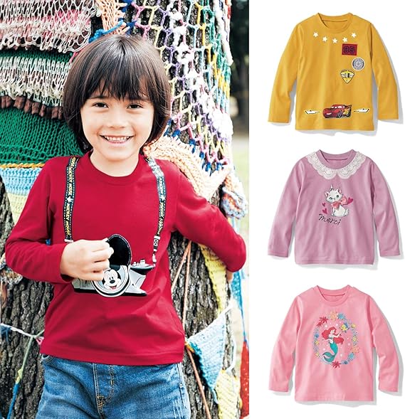 Amazon ベルメゾン ディズニー 子供服 Tシャツ 長袖ｔシャツ マリー Tシャツ カットソー 通販