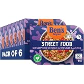 BEN'S ORIGINAL Street Food Chicken Andouille Sausage Gumbo, 9 oz (6 Pack) | Microwave Gumbo with Chicken Andouille Sausage, Brown Rice and Vegetables, Ready in 90 Seconds for Lunch or Dinner