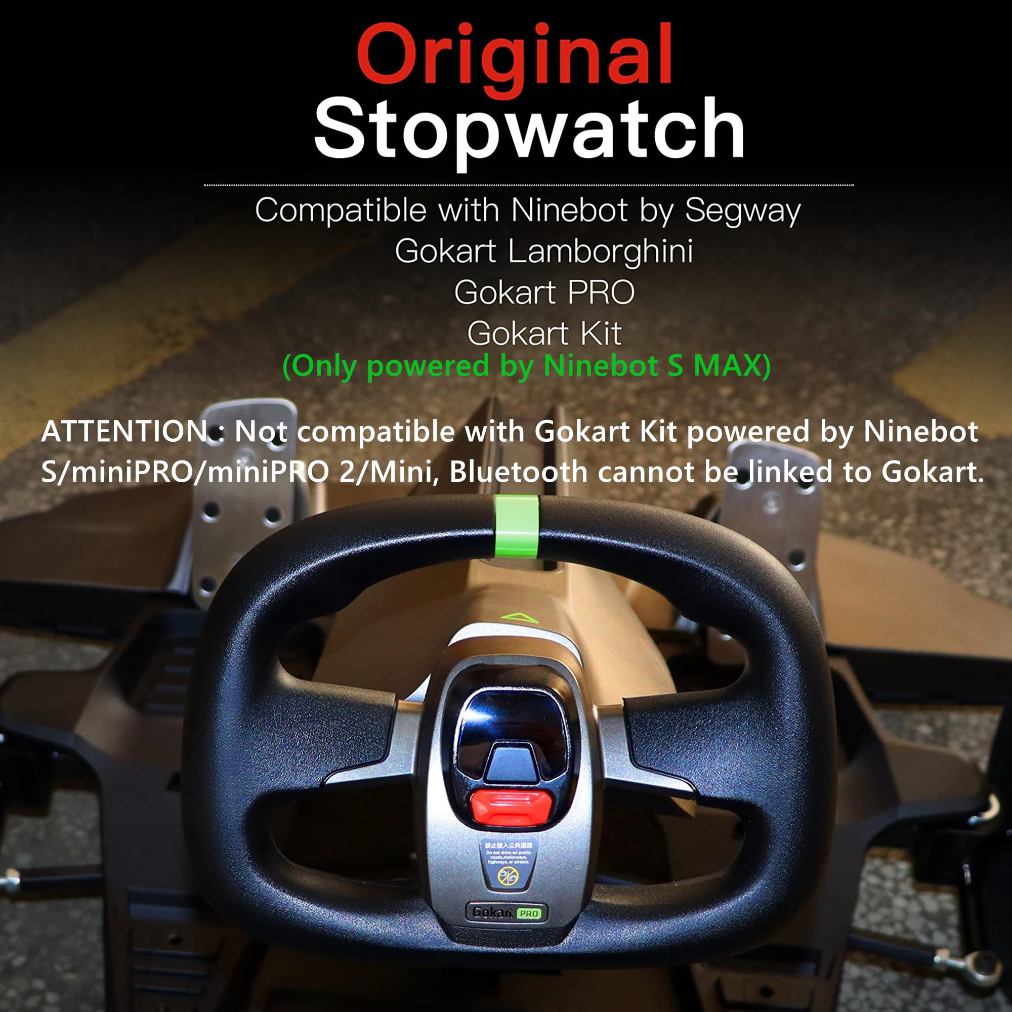 stio Stopwatch for GoKart Pro and Gokart Bundle Compatible with Ninebot by Segway Gokart PRO,Go Kart Kit Dashboard Accessories Instrument Display Replacements Original Accessories