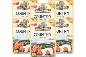 Southeastern Mills Gravy Mix, Country Gravy Mix, Makes 3 ½ Cups Per Packet, Just Add Water, Family Size, 4.5 Ounce Packet (Pack of 6)