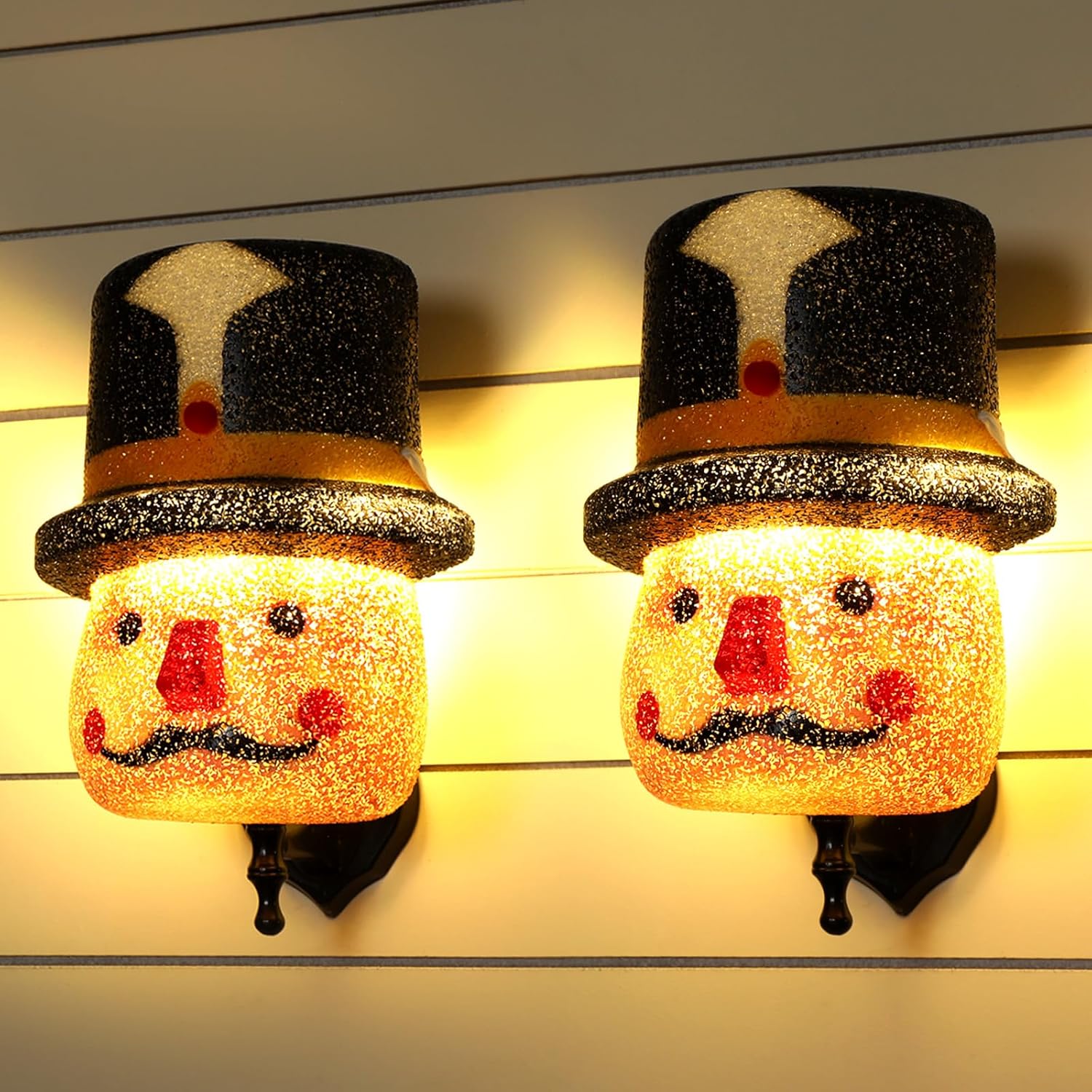 Nutcrackers - Baquler 2 Pack 12 Inch Nutcracker Christmas Porch Light Cover Christmas Outside Lamp Shade Holiday Decor Nutcracker Holiday Porch Light Covers Outdoor for Garage, Front Door, Outside Party Decorations