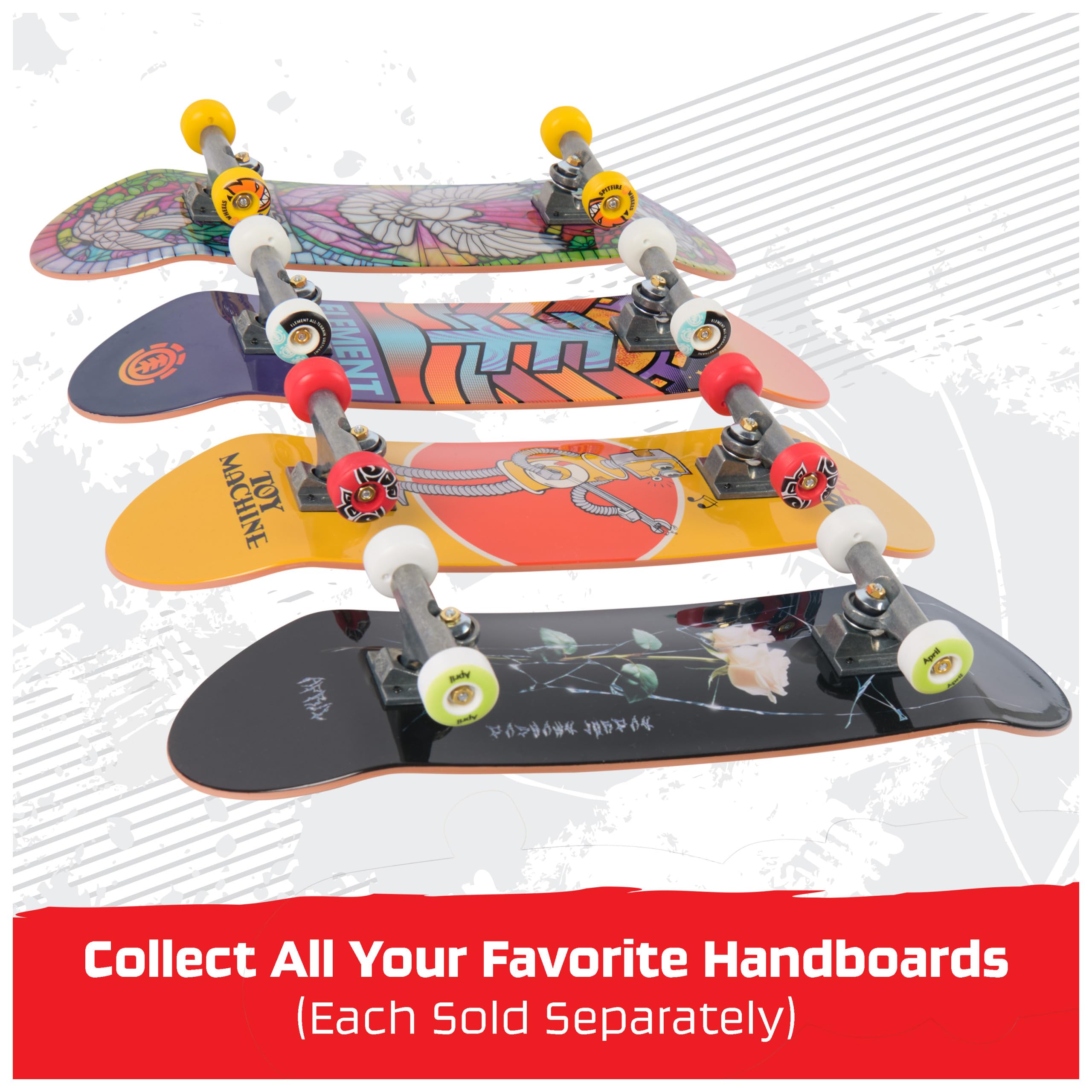 TECH DECK Element Handboard; Authentic Mini Skateboards, Kids Toys for Boys & Girls, Ages 6 and up (Hands Use Only)