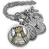 St. Margaret of Scotland Keychain, Necklace or Clip, Confirmation Gift, Patron Saint Jewelry