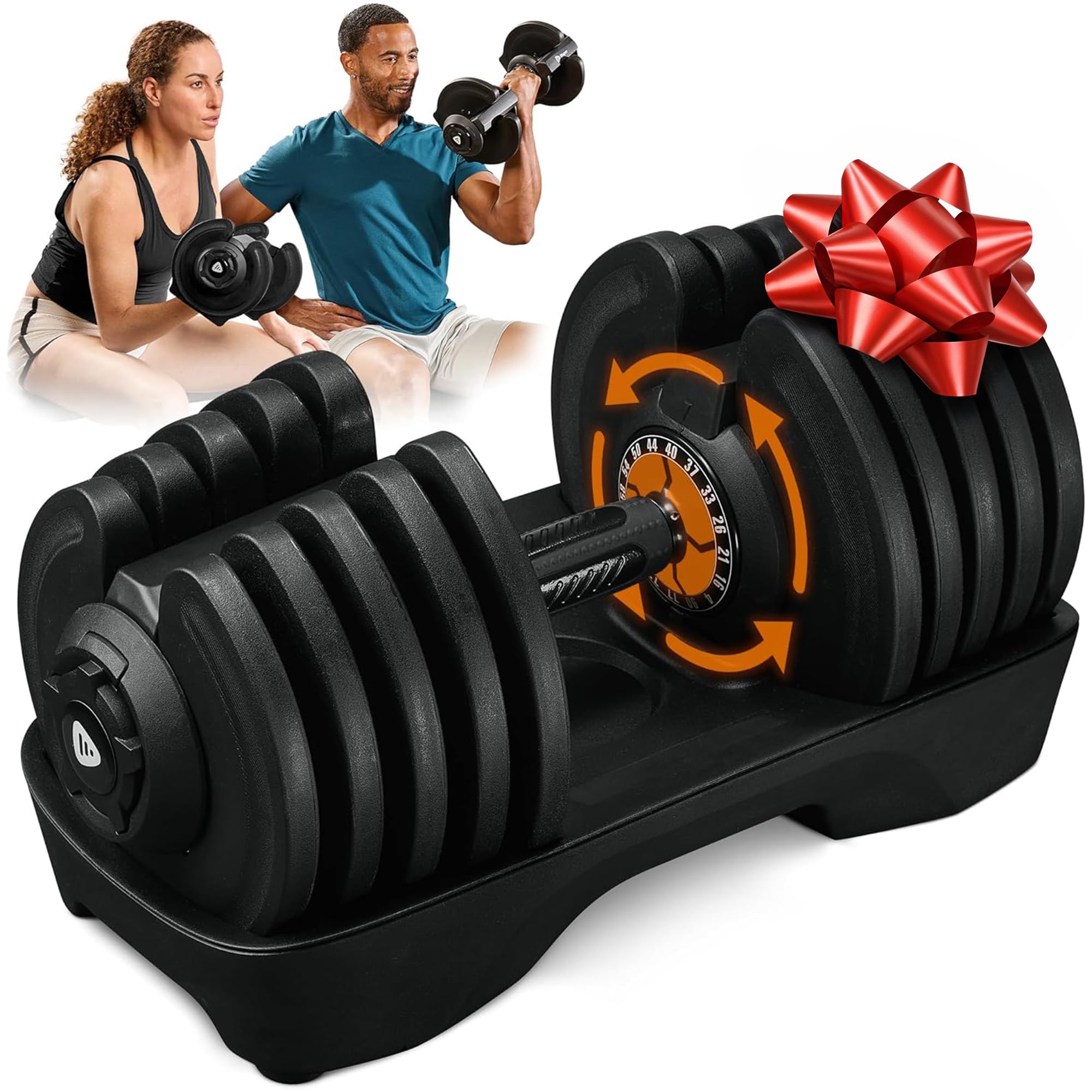 Lifepro Adjustable Dumbbells – 25lb Pair or 90lb Single, Quick-Select Hand Weights for Men/Women – Space Saving Exercise Fitness Dumbbells for Home Gym Strength & Weight Training Image