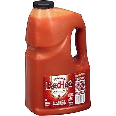 Frank's RedHot Original Cayenne Pepper Hot Sauce, 1 Gallon - One Gallon Bulk Container of Cayenne Pepper Hot Sauce to Add Flavorful Heat to Entrees, Sides, Snacks, and More
