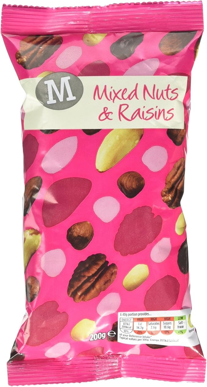 Morrisons Mixed Nuts & Raisins, 200g Amazon.co.uk Grocery