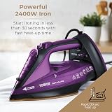 Tower T22008 CeraGlide Cordless Steam Iron, 2400W, Ceramic Soleplate view 6