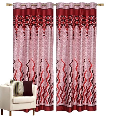 Buy V R Textile Eyelet Fancy Polyester Fabric Curtains For Window