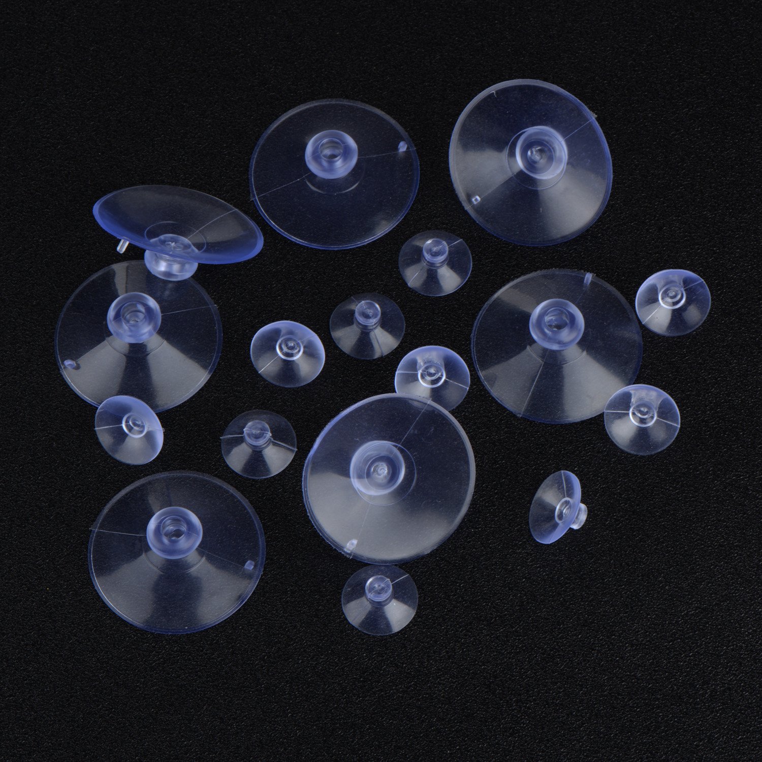 Whaline 30 Packs Suction Cup Plastic Sucker Pads Without Hooks, Clear